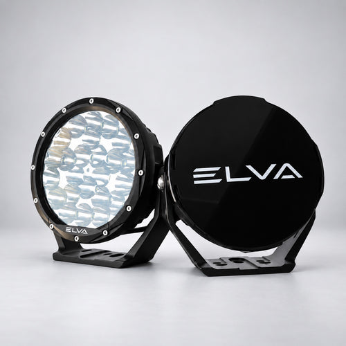 ELVA Lighting Origin 7 LED driving light pair with protective cover